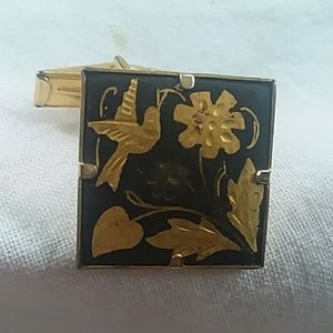 Vintage handmade etched cufflinks